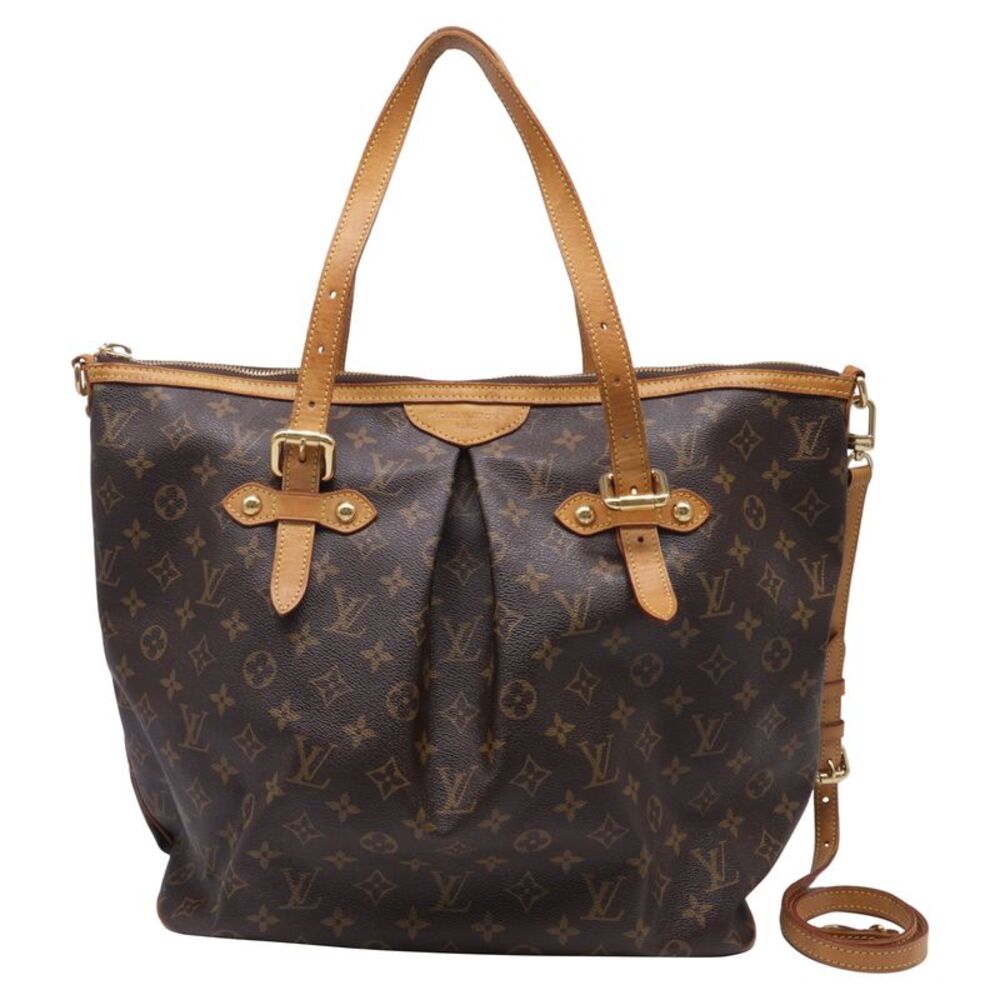 Louis Vuitton Palermo GM Tote Bag in Brown Coated Canvas - Picture 4 of 12